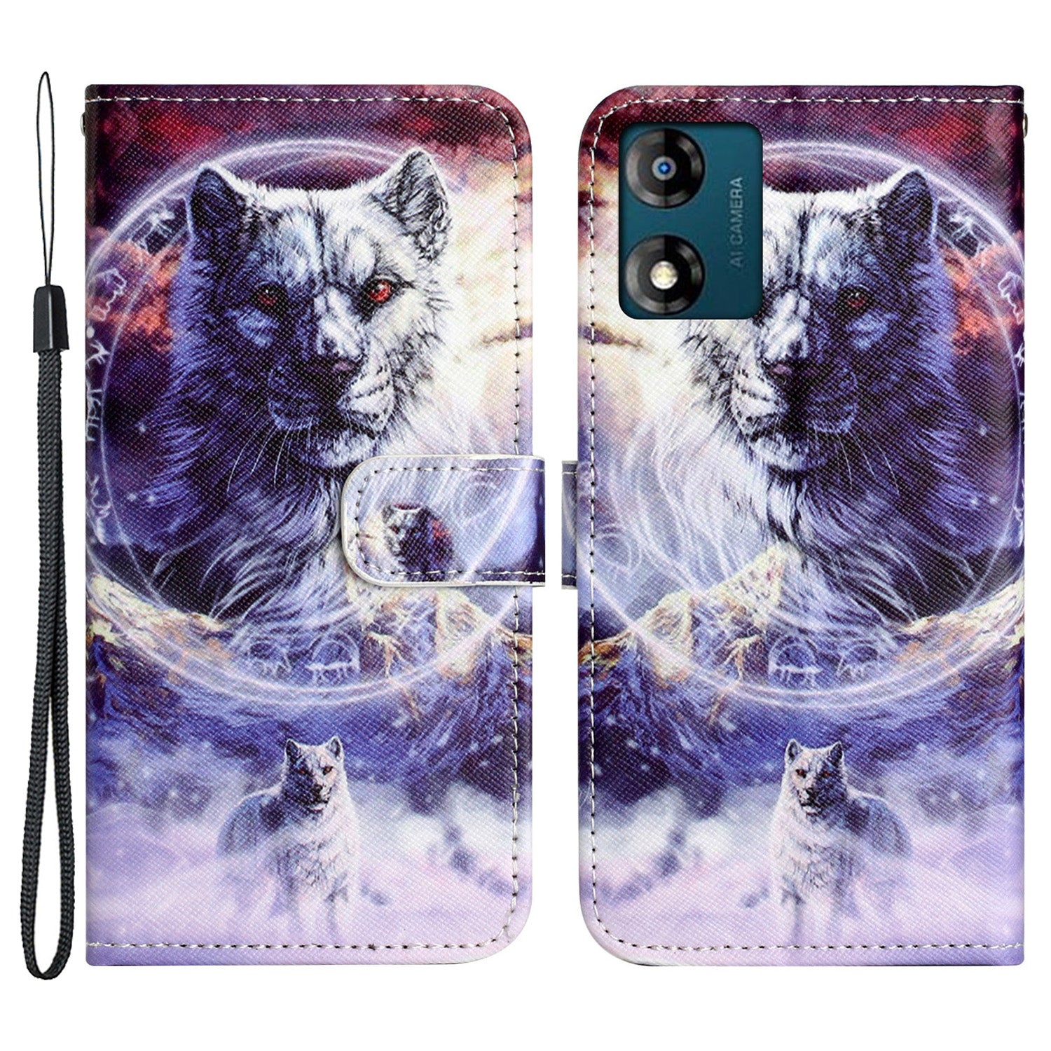 Wallet Case For Motorola Moto E13 4G Flip PU Leather 3D Pattern Printing Stand Phone Cover Wallet Case For Motorola Moto E13 4G Flip PU Leather 3D Pattern Printing Stand Phone Cover